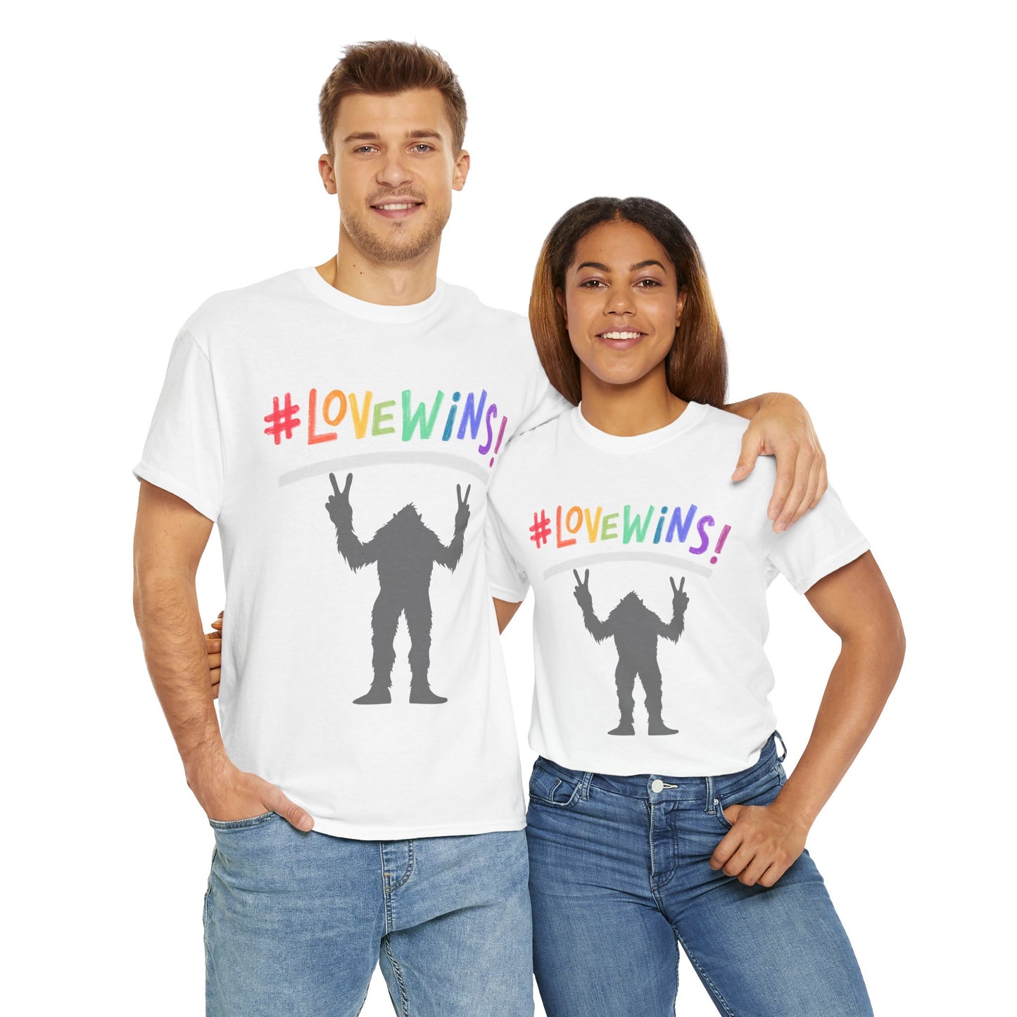 #LOVEWINS! Unisex Heavy Cotton Tee - Celebrate Love and Equality