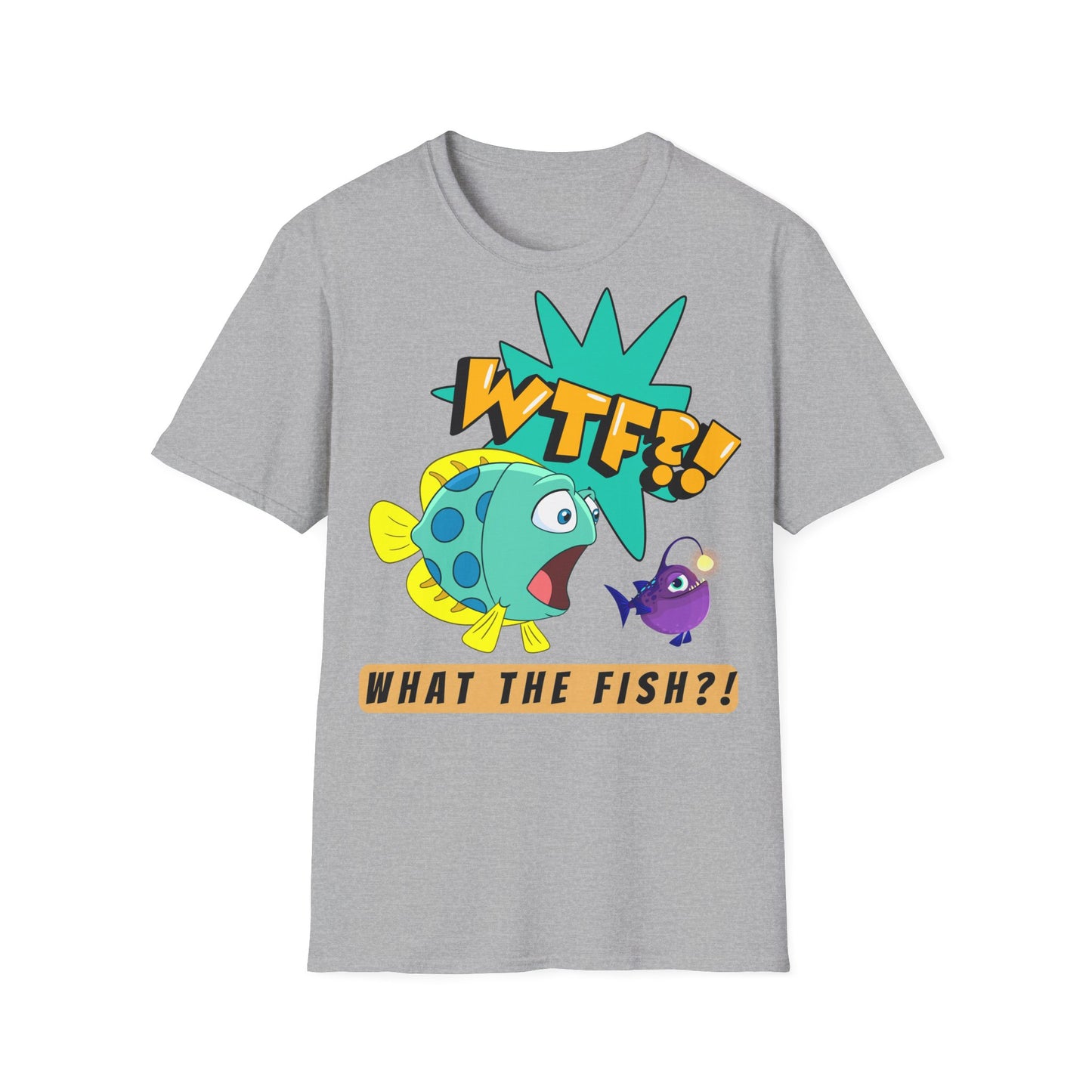 WTF?! What the Fish?! Unisex Softstyle T-Shirt - Fun Graphic Tee