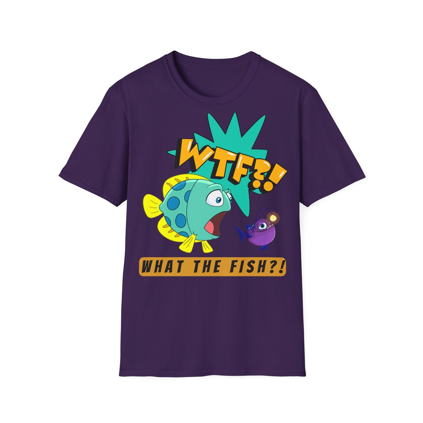 WTF?! What the Fish?! Unisex Softstyle T-Shirt - Fun Graphic Tee