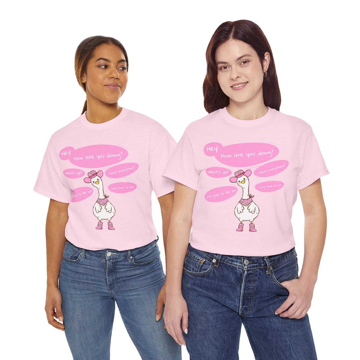Long time no see Goose Cowboy Graphic T-Shirt
