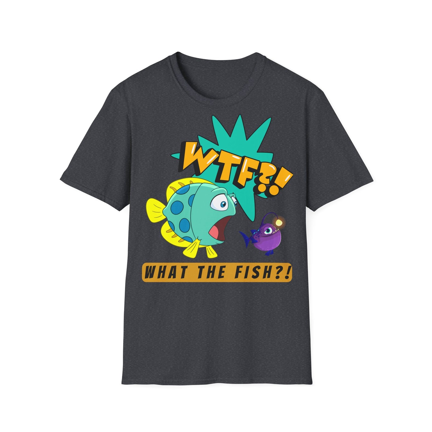 WTF?! What the Fish?! Unisex Softstyle T-Shirt - Fun Graphic Tee