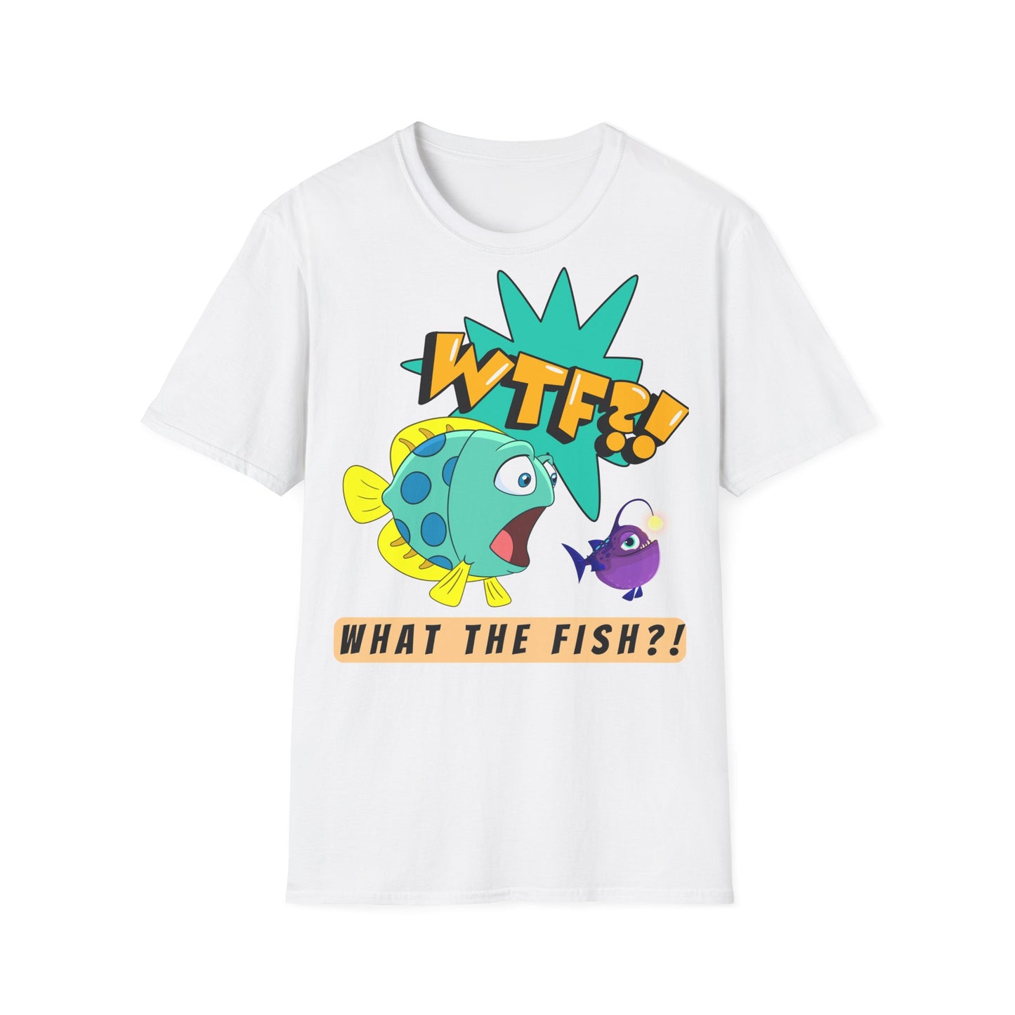 WTF?! What the Fish?! Unisex Softstyle T-Shirt - Fun Graphic Tee
