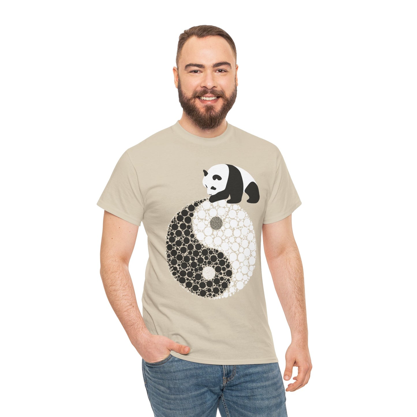 Panda Yin Yang Unisex Heavy Cotton Tee