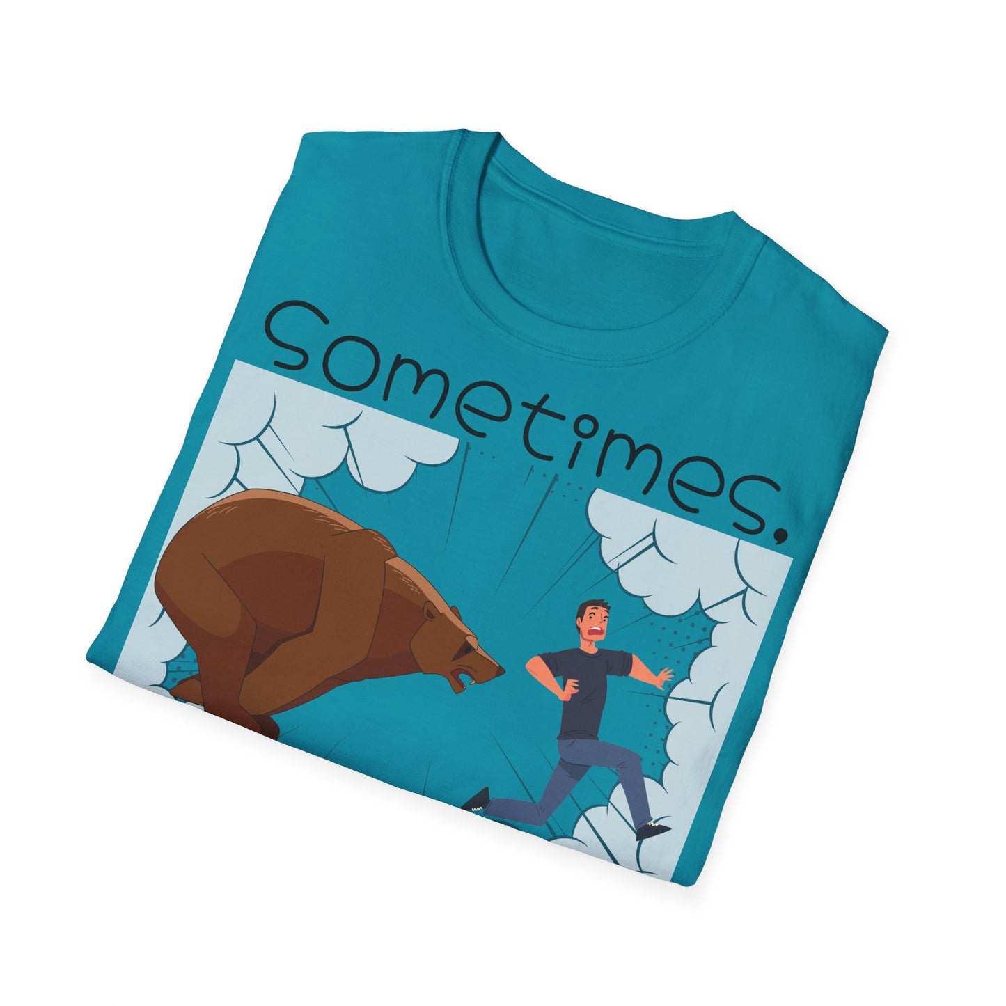 Motivational Bear Tee - Unisex Softstyle T-Shirt