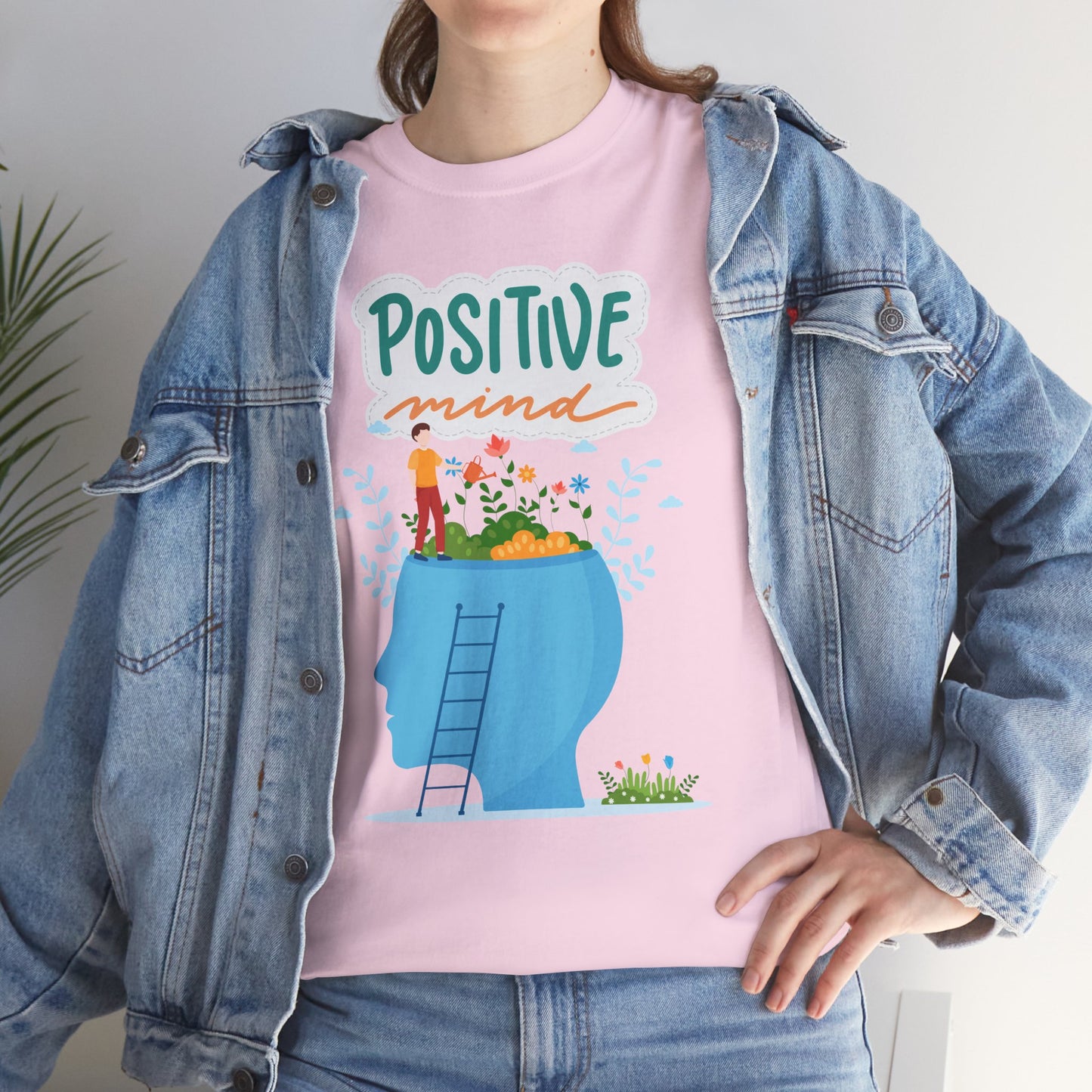 Positive Mind Unisex T-shirt, Everyday Wear, Inspirational Gift, Mental Health Awareness