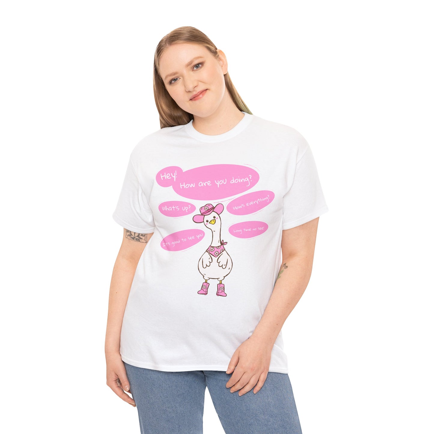 Long time no see Goose Cowboy Graphic T-Shirt