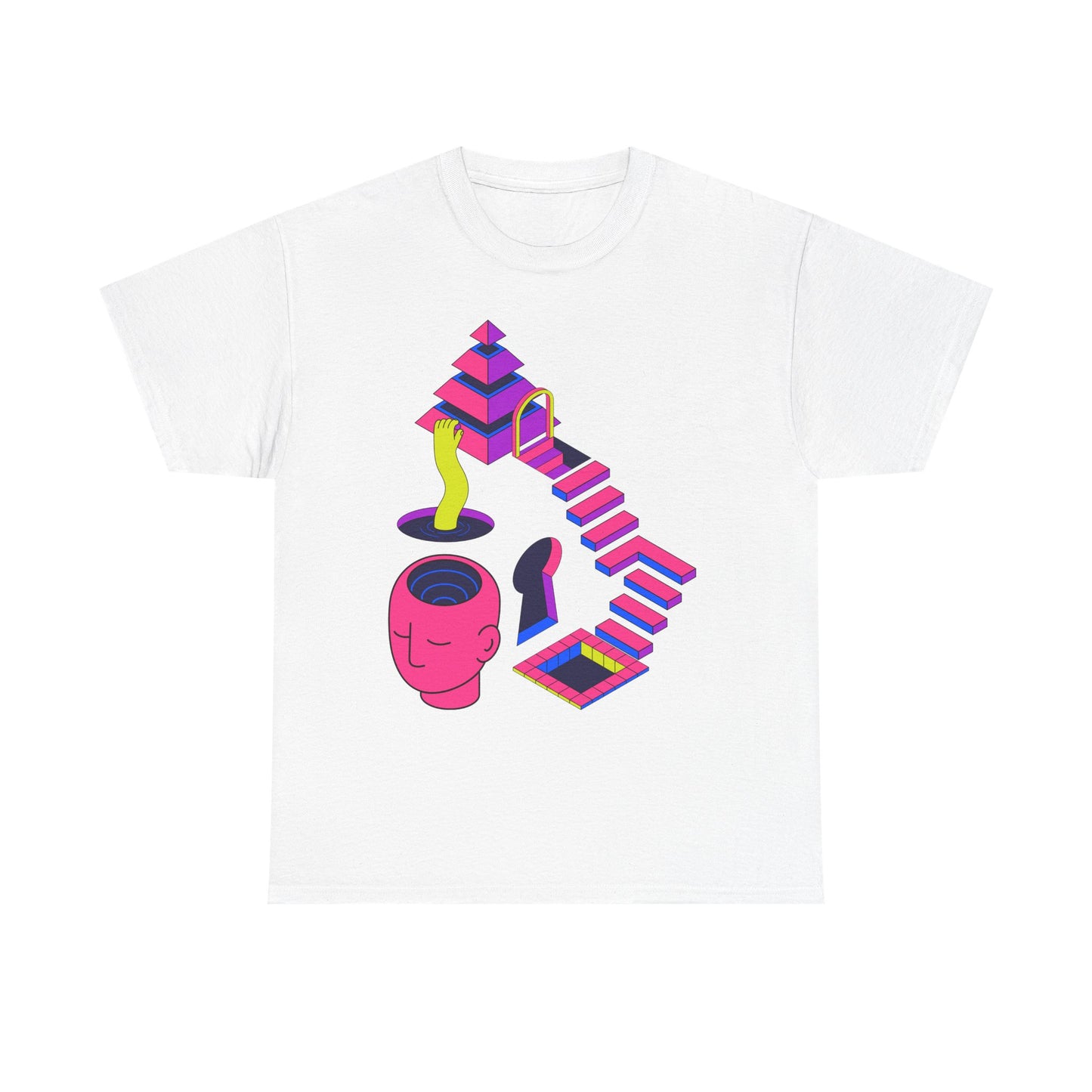 Mindful Journey Unisex Heavy Cotton Tee - Artistic Graphic Design