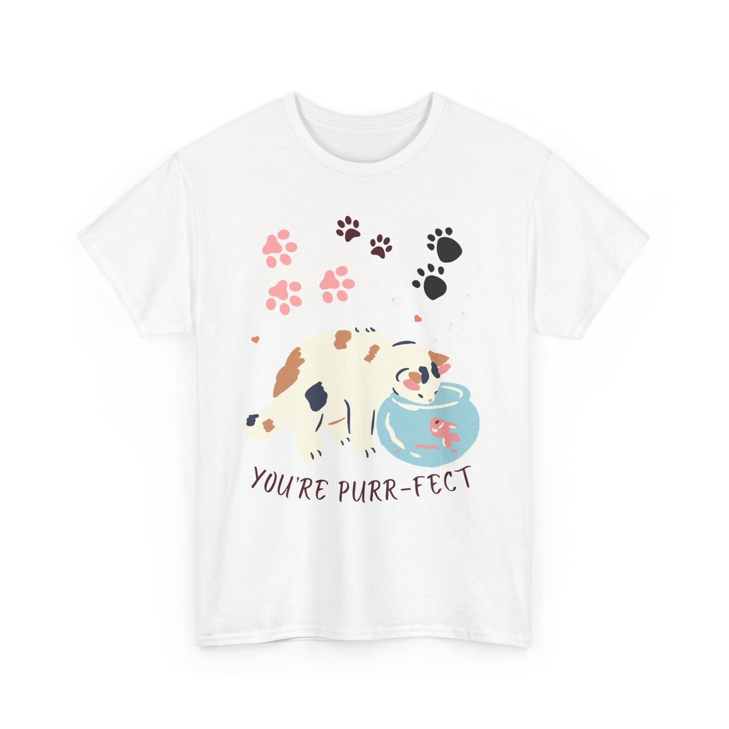 You're Purr-Fect Cat Lover Tee - Unisex Heavy Cotton Shirt