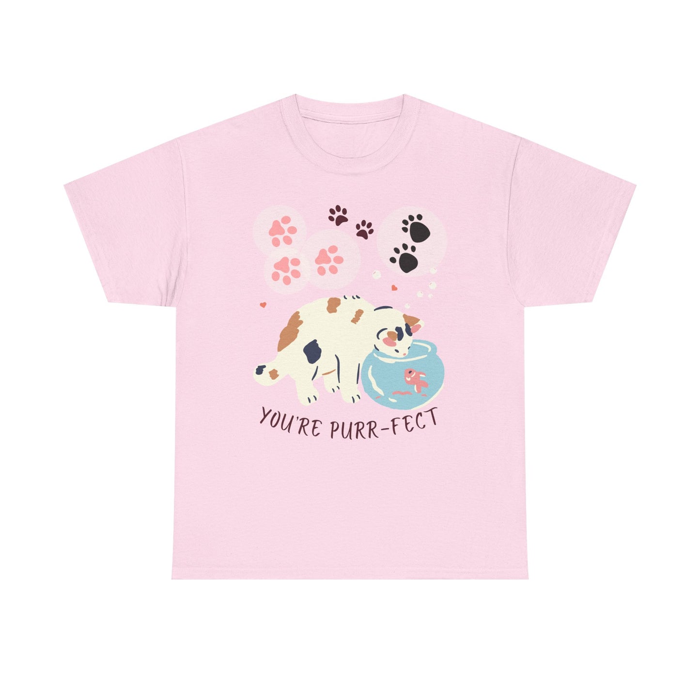 You're Purr-Fect Cat Lover Tee - Unisex Heavy Cotton Shirt