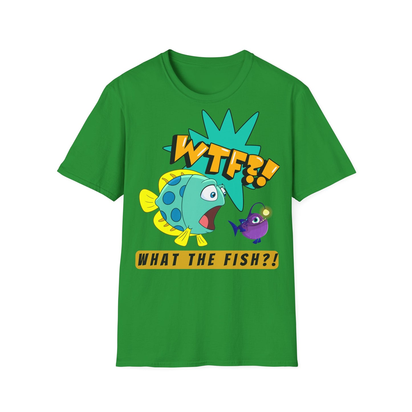 WTF?! What the Fish?! Unisex Softstyle T-Shirt - Fun Graphic Tee