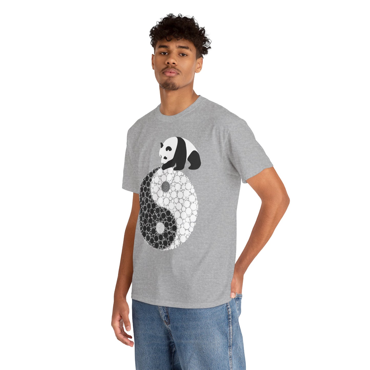 Panda Yin Yang Unisex Heavy Cotton Tee