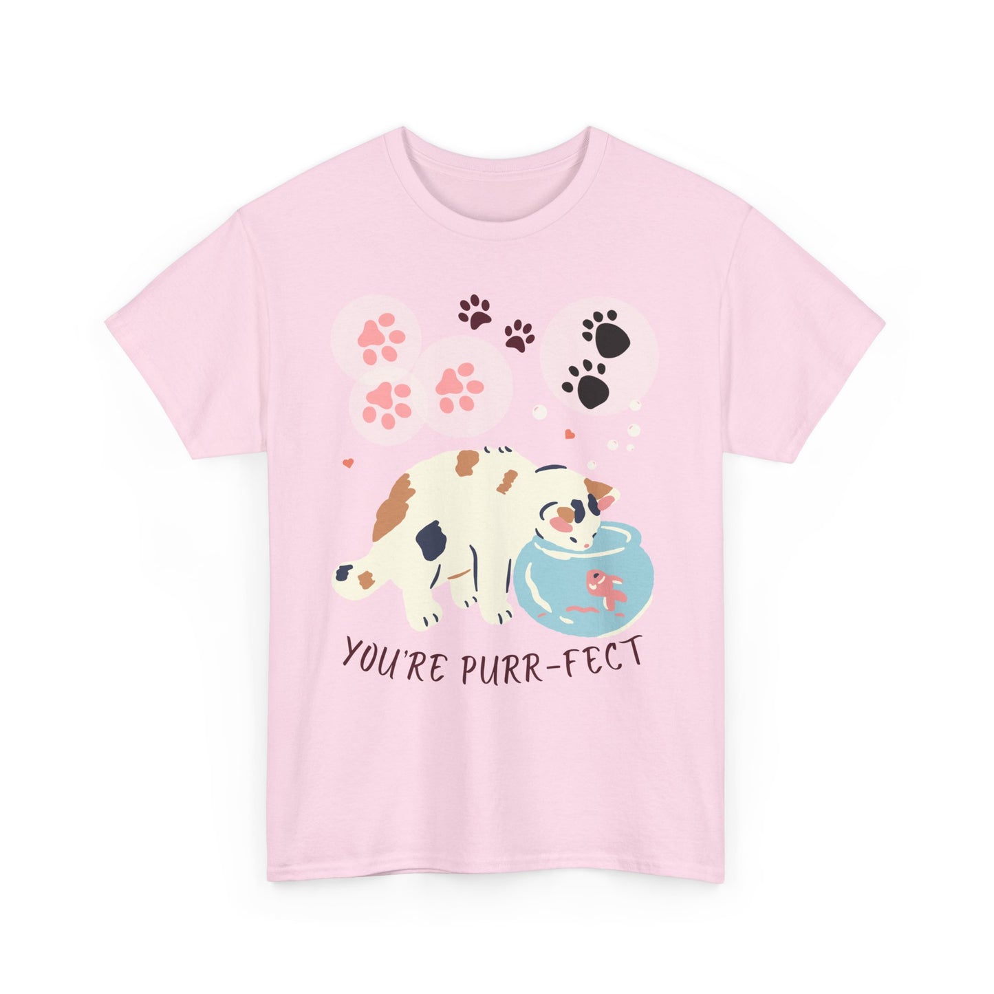 You're Purr-Fect Cat Lover Tee - Unisex Heavy Cotton Shirt