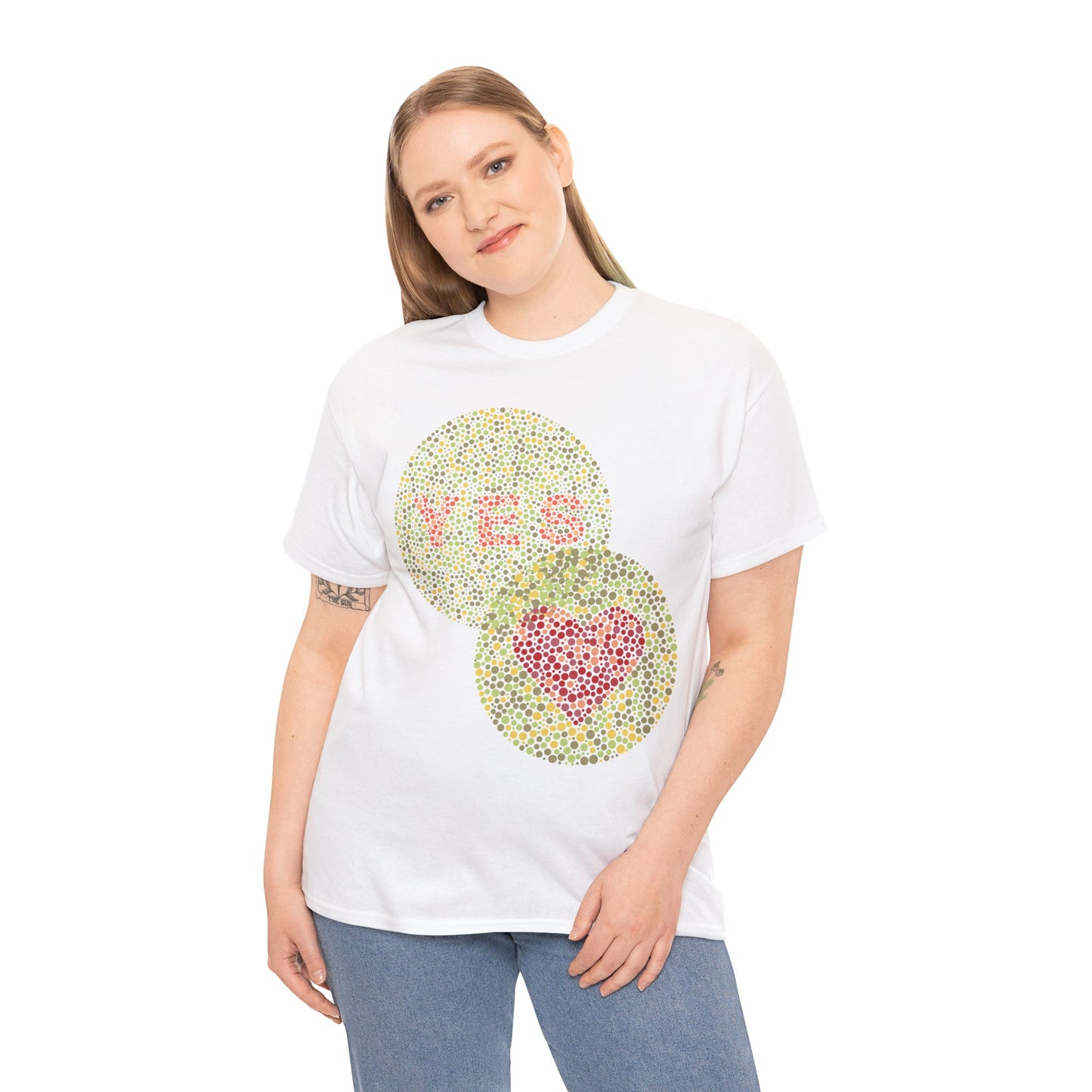 Yes Heart Unisex Heavy Cotton Tee - Affirmative Statement Shirt