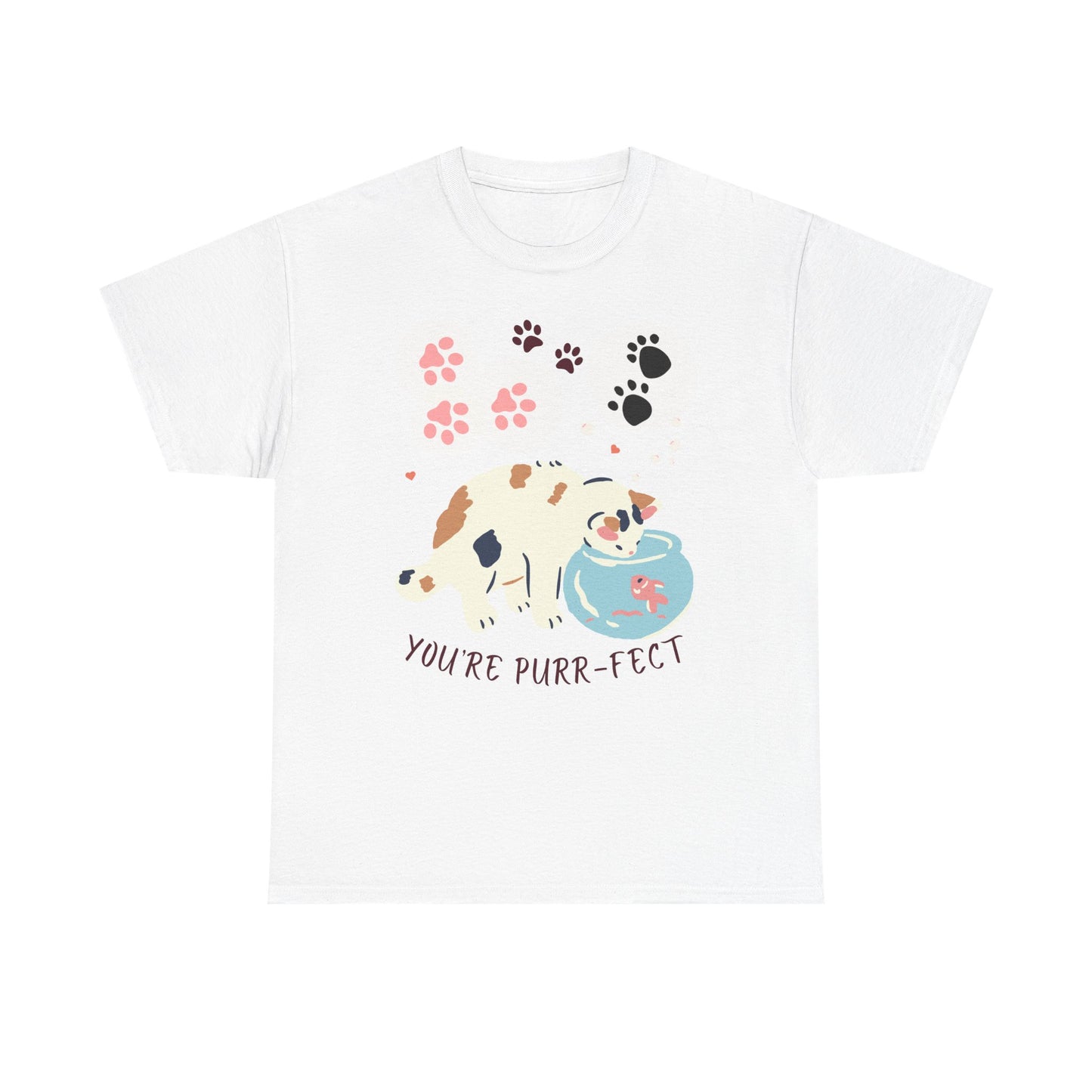 You're Purr-Fect Cat Lover Tee - Unisex Heavy Cotton Shirt