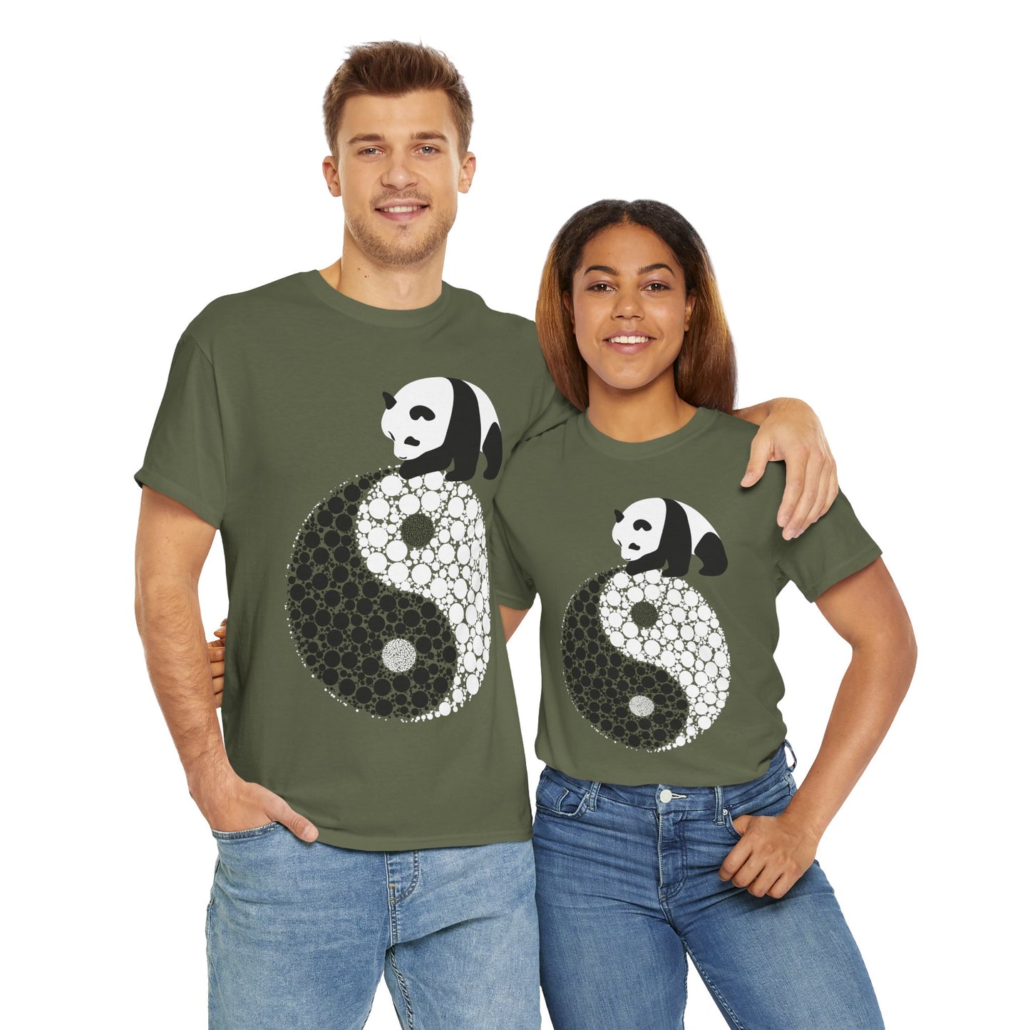 Panda Yin Yang Unisex Heavy Cotton Tee