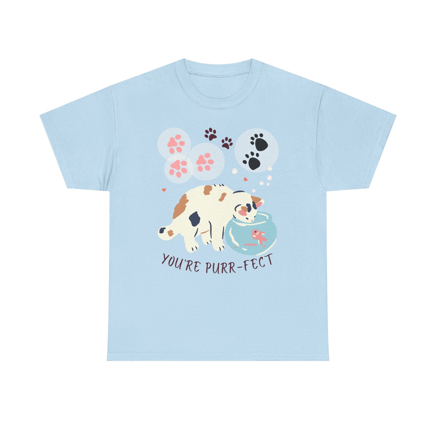 You're Purr-Fect Cat Lover Tee - Unisex Heavy Cotton Shirt