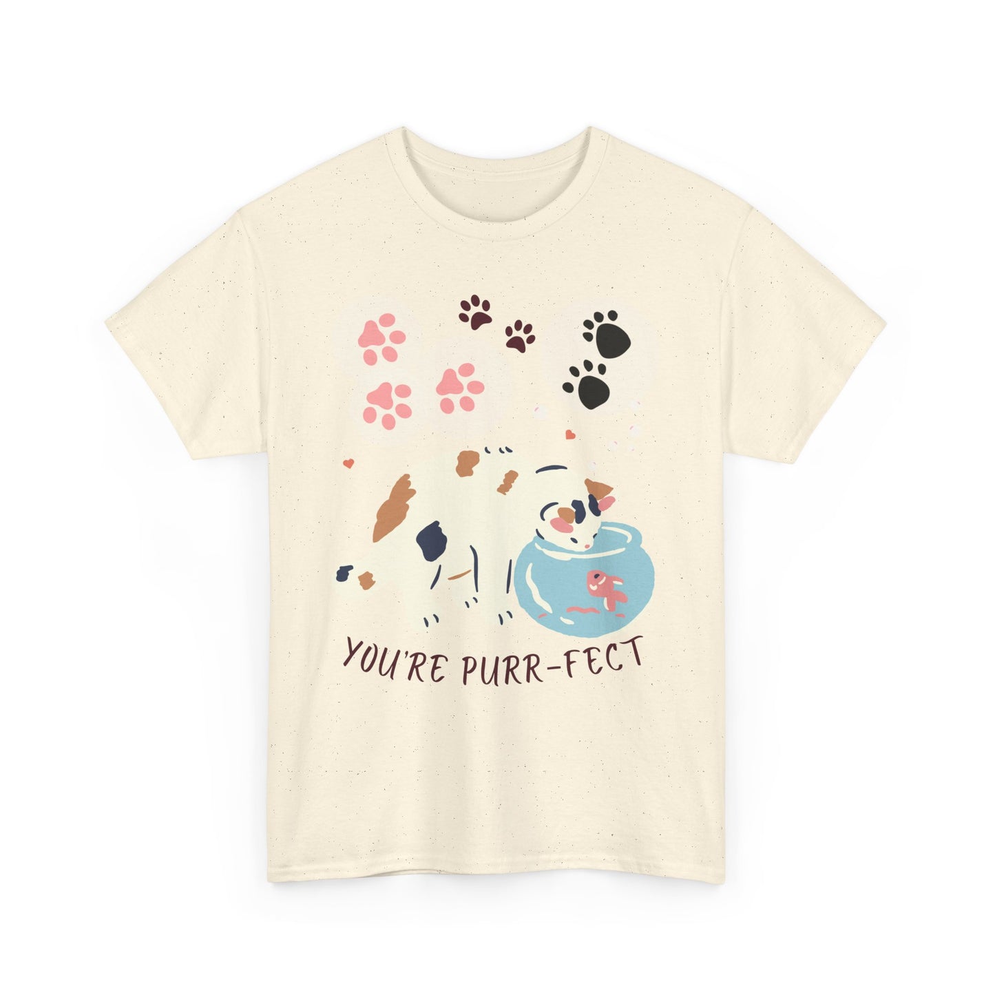 You're Purr-Fect Cat Lover Tee - Unisex Heavy Cotton Shirt
