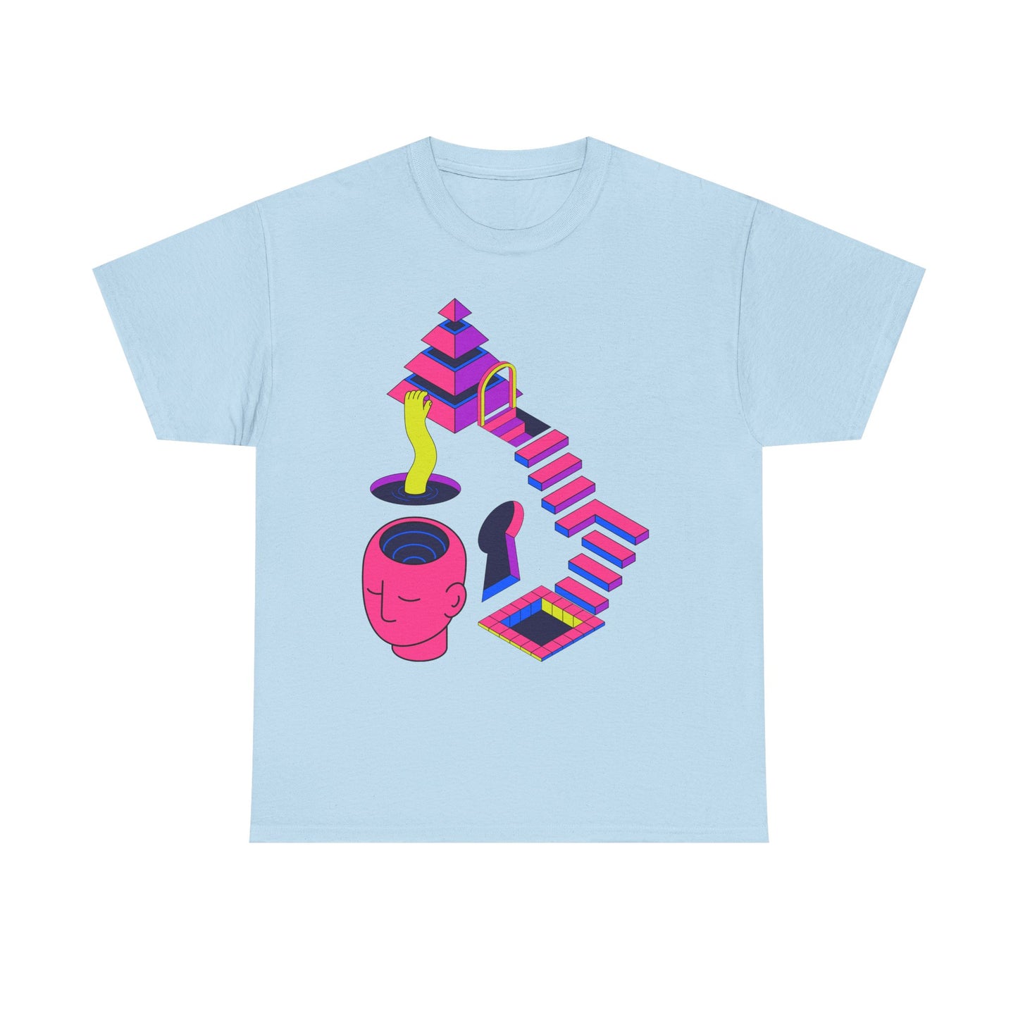 Mindful Journey Unisex Heavy Cotton Tee - Artistic Graphic Design