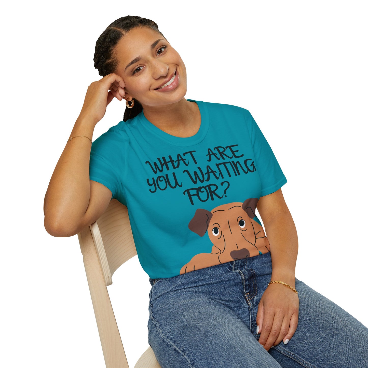 'What Are You Waiting For?' Dog Lover's T-Shirt