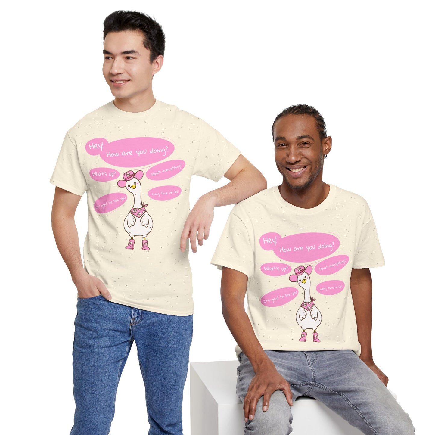 Long time no see Goose Cowboy Graphic T-Shirt