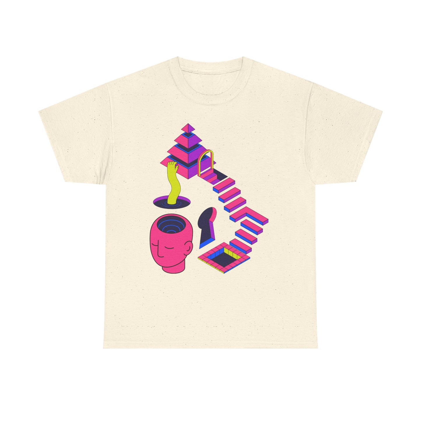 Mindful Journey Unisex Heavy Cotton Tee - Artistic Graphic Design