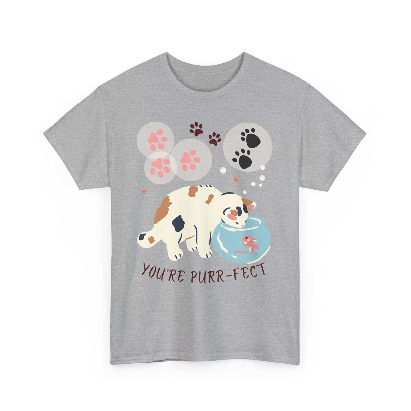 You're Purr-Fect Cat Lover Tee - Unisex Heavy Cotton Shirt