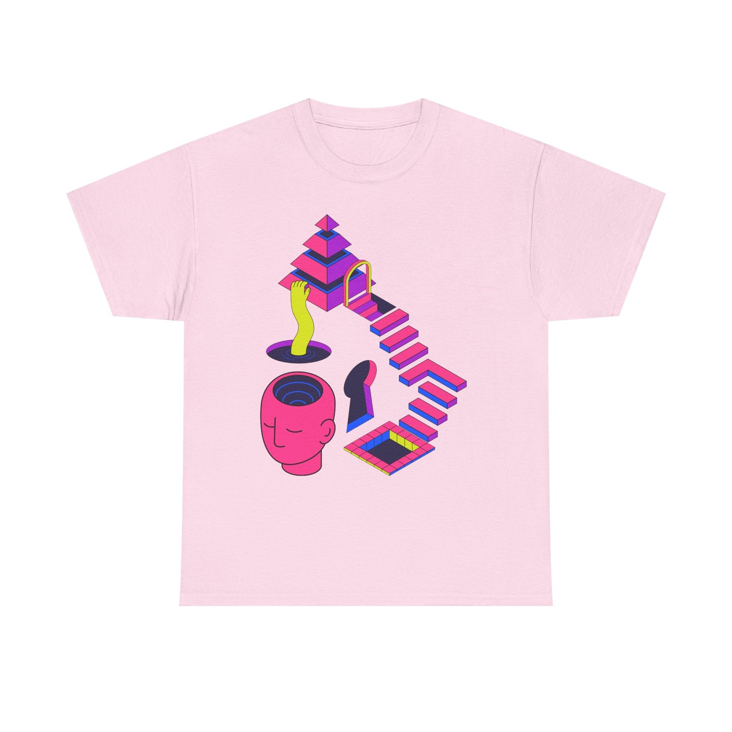 Mindful Journey Unisex Heavy Cotton Tee - Artistic Graphic Design