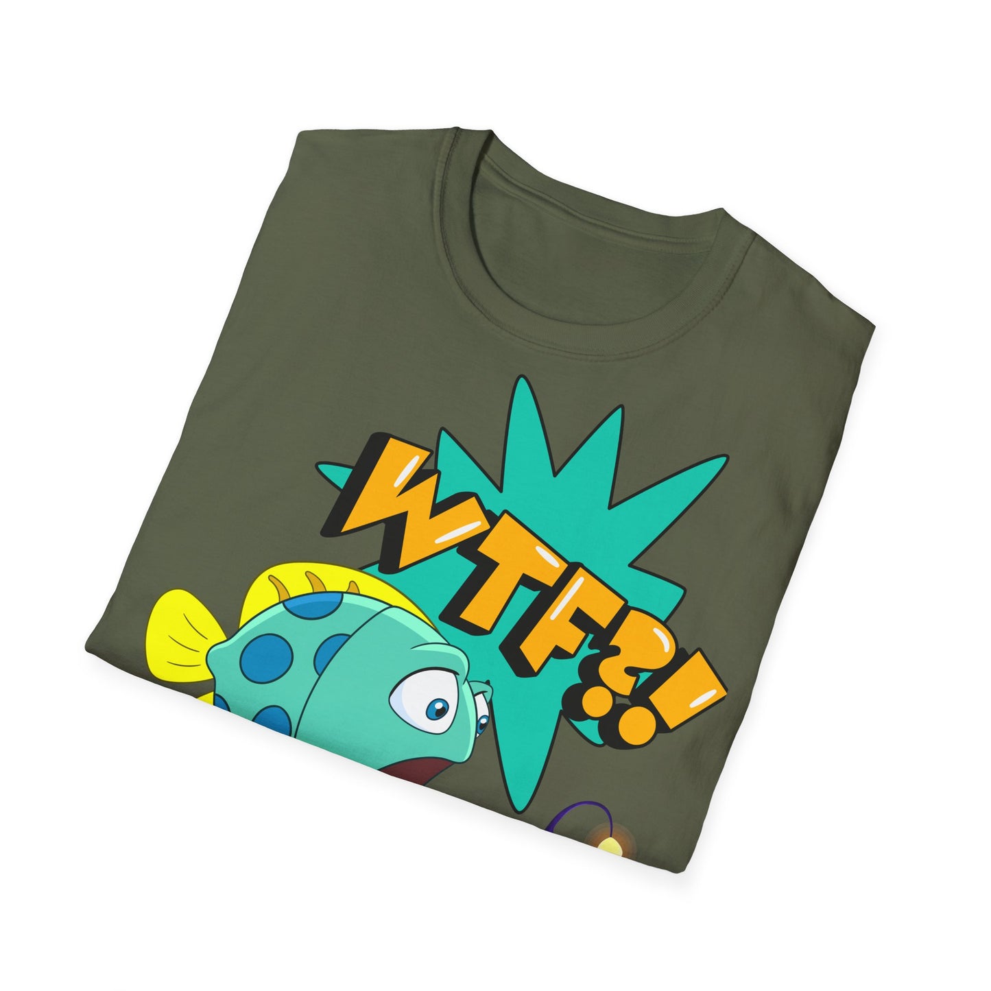 WTF?! What the Fish?! Unisex Softstyle T-Shirt - Fun Graphic Tee