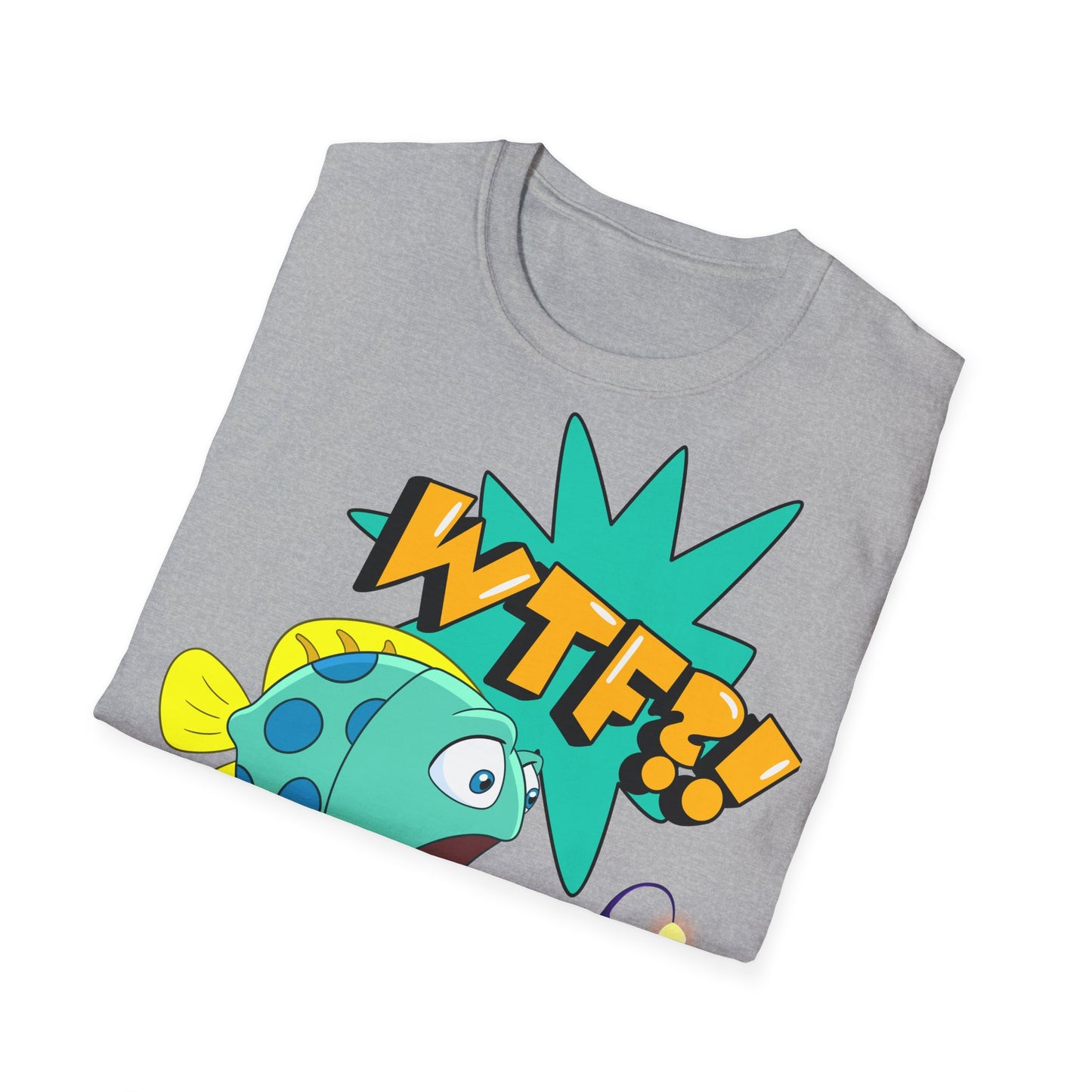WTF?! What the Fish?! Unisex Softstyle T-Shirt - Fun Graphic Tee