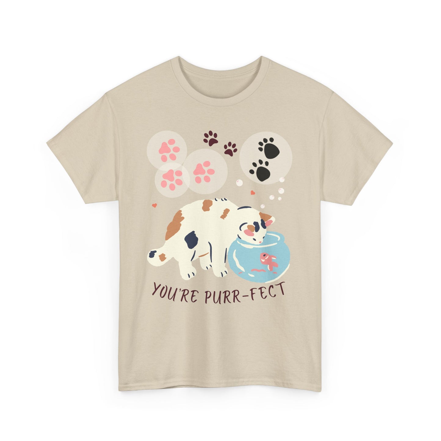 You're Purr-Fect Cat Lover Tee - Unisex Heavy Cotton Shirt