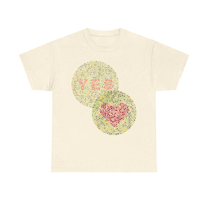Yes Heart Unisex Heavy Cotton Tee - Affirmative Statement Shirt