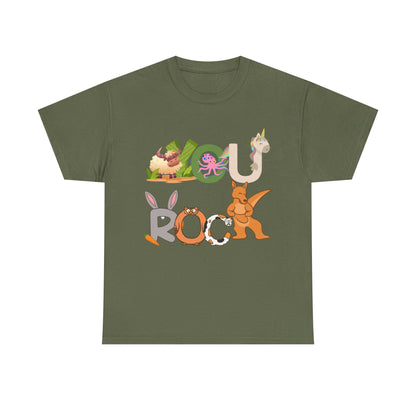 You Rock  - Fun Animal Design, Gift for Kids, Encouragement Tee
