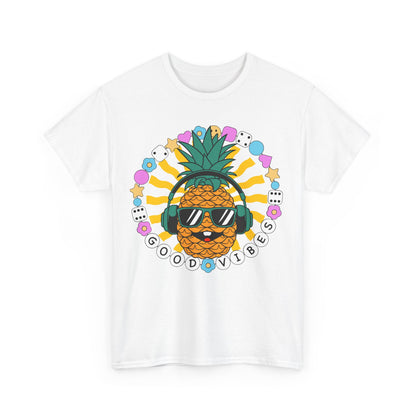 Good Vibes Pineapple Unisex Summer T-Shirt