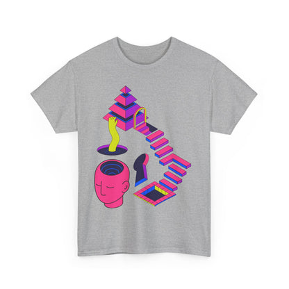 Mindful Journey Unisex Heavy Cotton Tee - Artistic Graphic Design