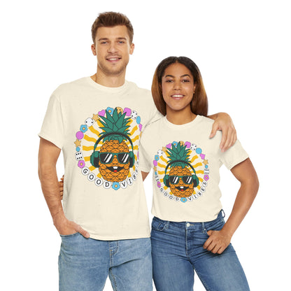 Good Vibes Pineapple Unisex Summer T-Shirt