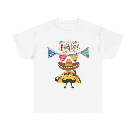 Fiesta Taco Party Tee, Taco Lover Gift, Celebration Apparel, Party Wear