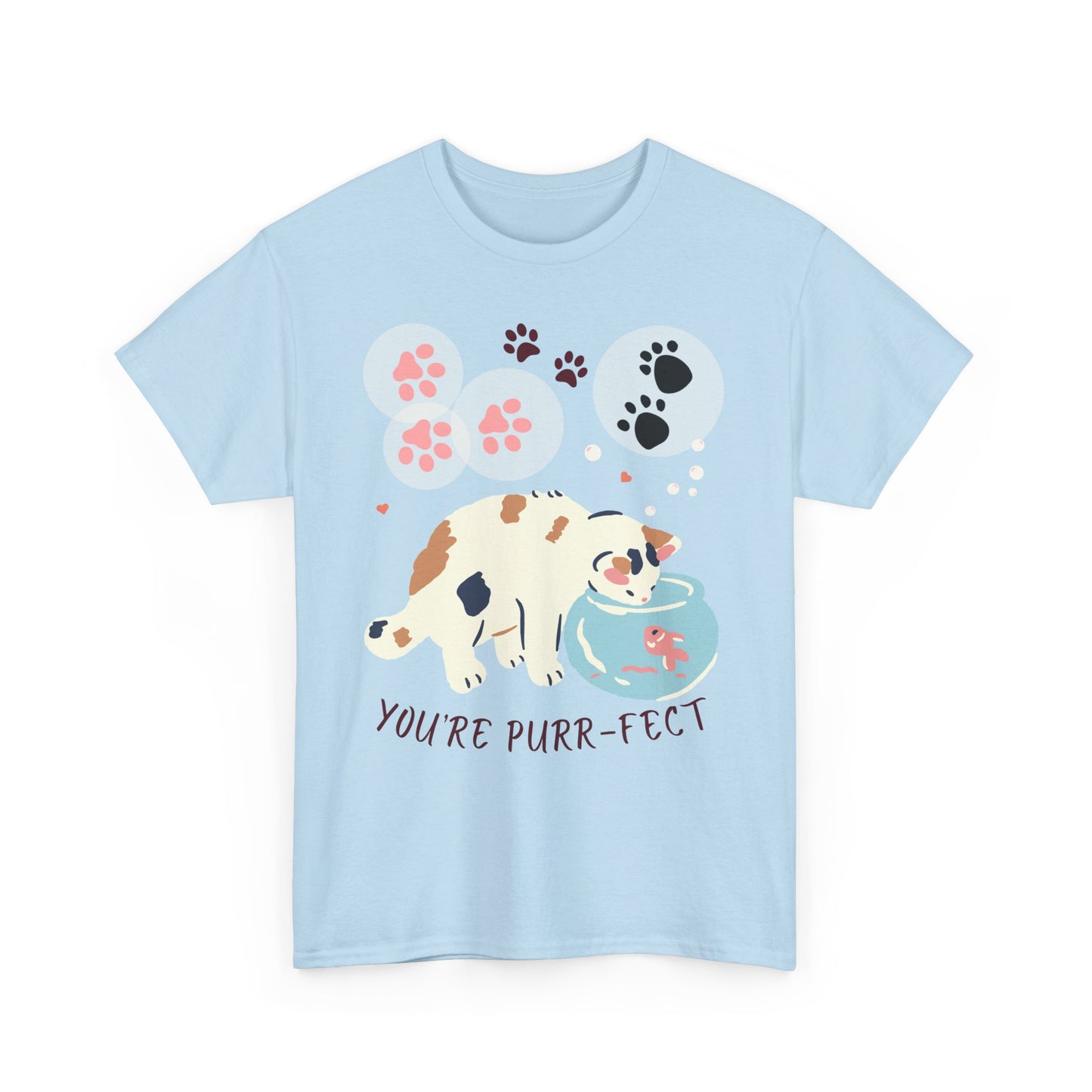 You're Purr-Fect Cat Lover Tee - Unisex Heavy Cotton Shirt