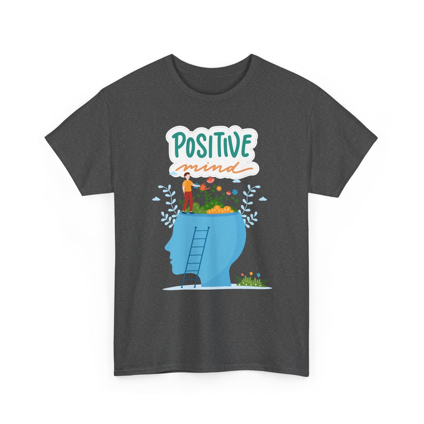 Positive Mind Unisex T-shirt, Everyday Wear, Inspirational Gift, Mental Health Awareness