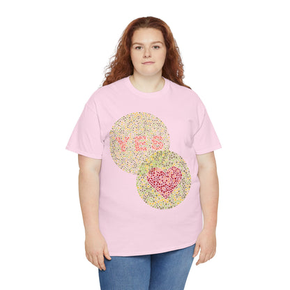 Yes Heart Unisex Heavy Cotton Tee - Affirmative Statement Shirt