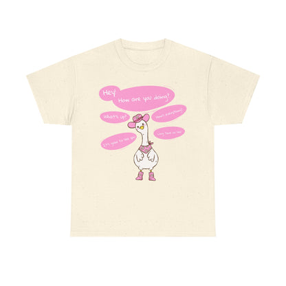 Long time no see Goose Cowboy Graphic T-Shirt