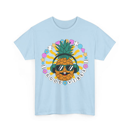 Good Vibes Pineapple Unisex Summer T-Shirt