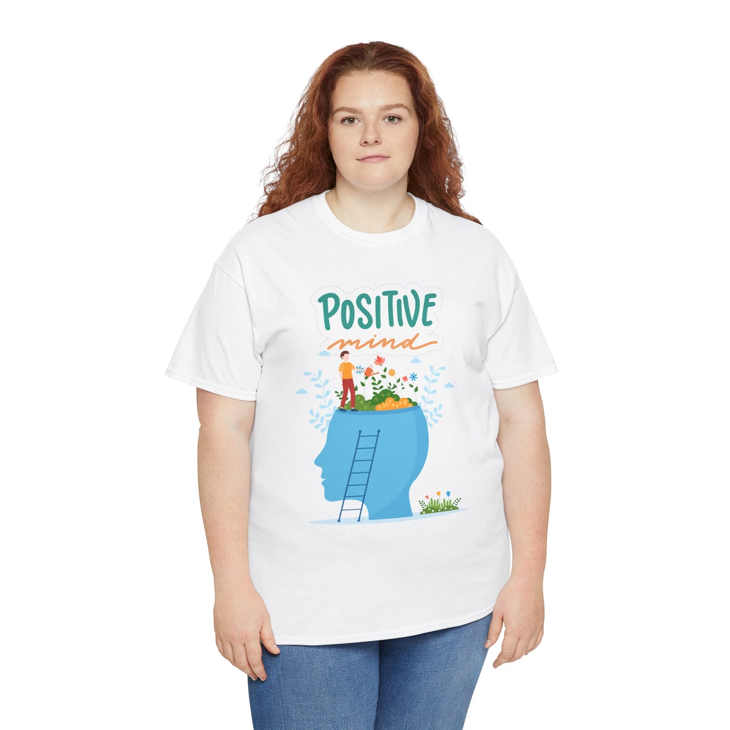 Positive Mind Unisex T-shirt, Everyday Wear, Inspirational Gift, Mental Health Awareness