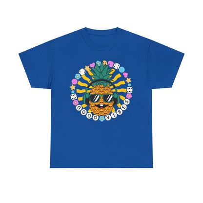 Good Vibes Pineapple Unisex Summer T-Shirt