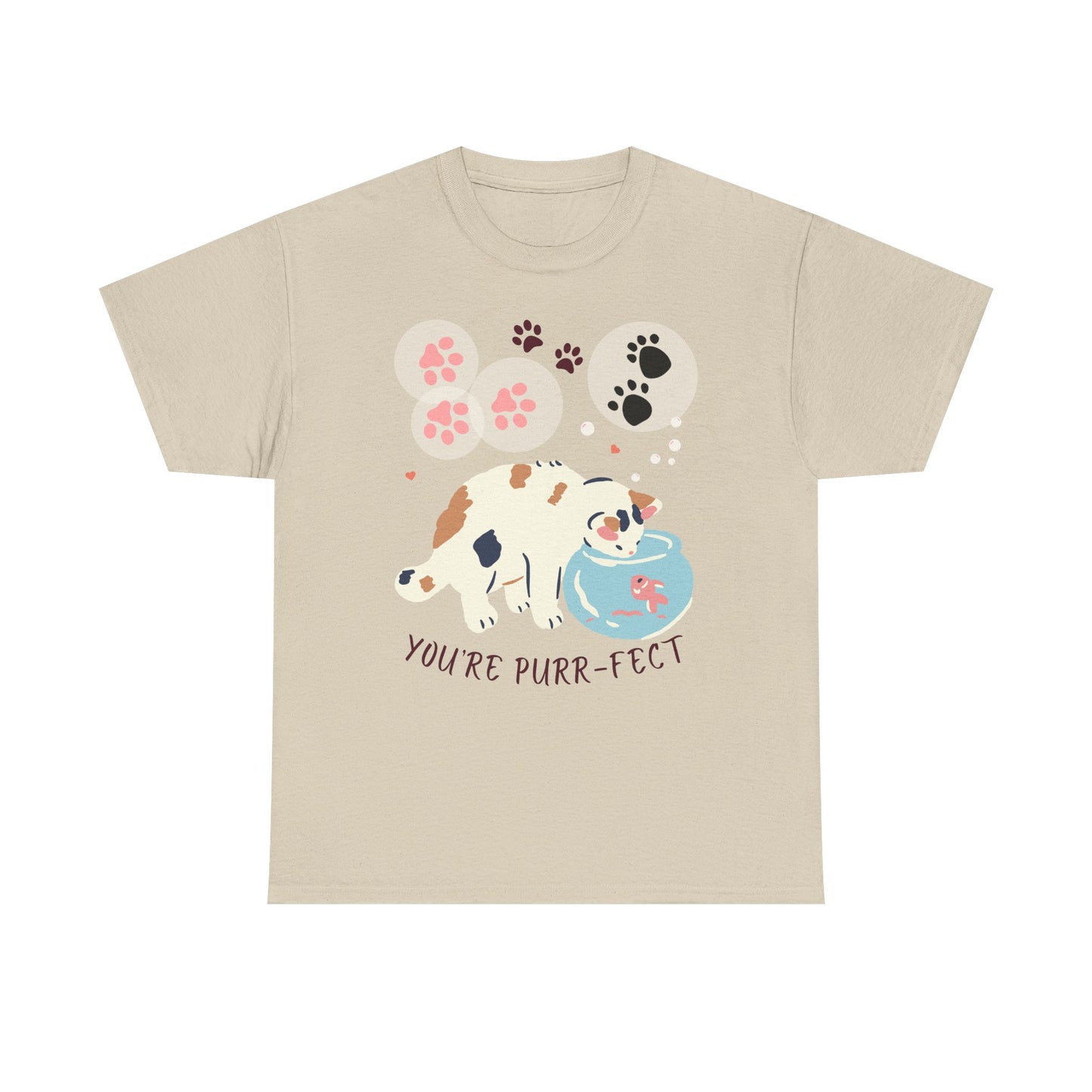 You're Purr-Fect Cat Lover Tee - Unisex Heavy Cotton Shirt