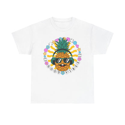 Good Vibes Pineapple Unisex Summer T-Shirt