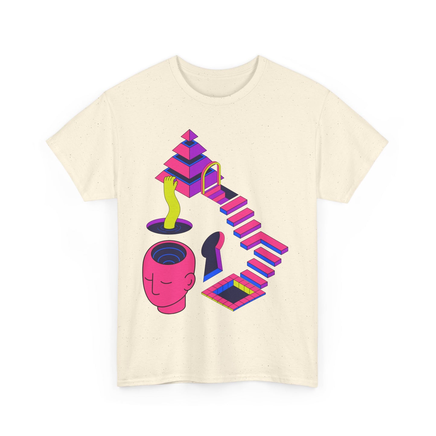 Mindful Journey Unisex Heavy Cotton Tee - Artistic Graphic Design