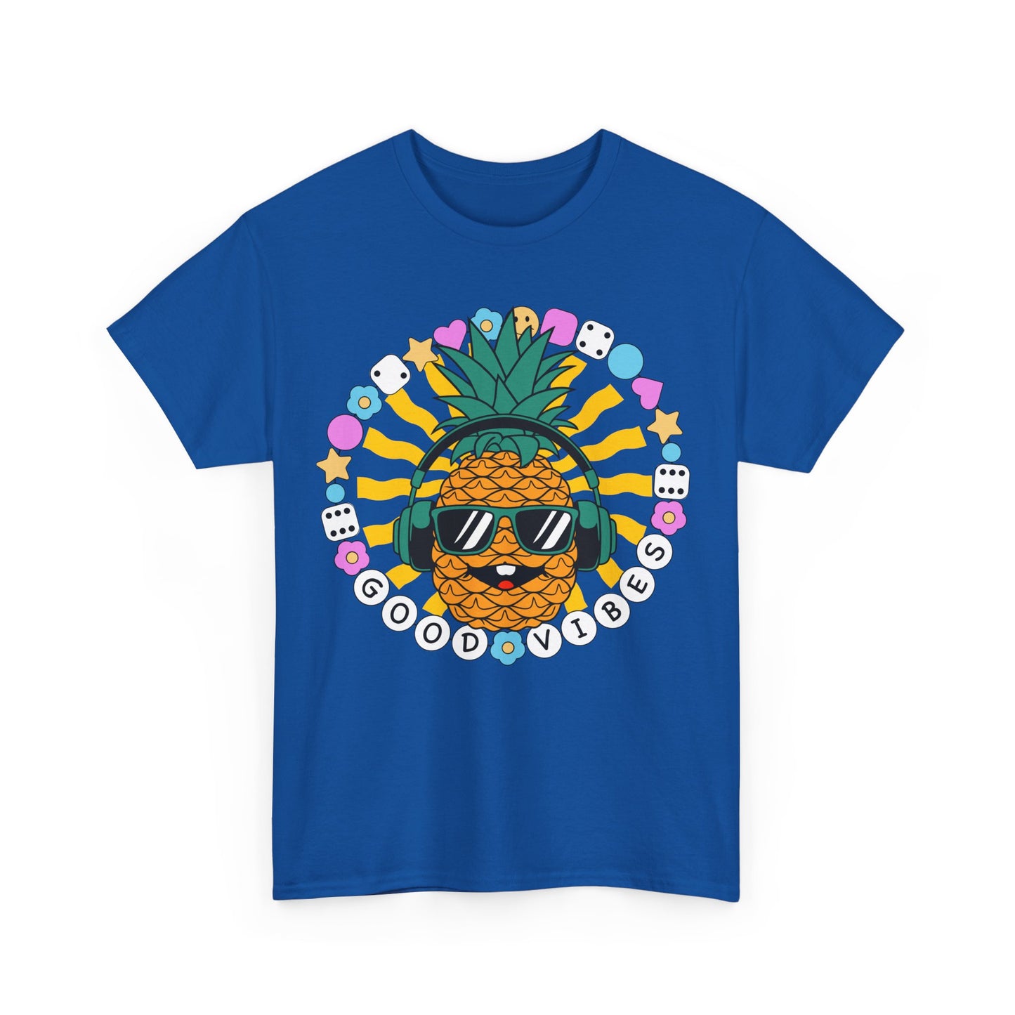 Good Vibes Pineapple Unisex Summer T-Shirt