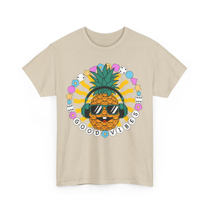 Good Vibes Pineapple Unisex Summer T-Shirt
