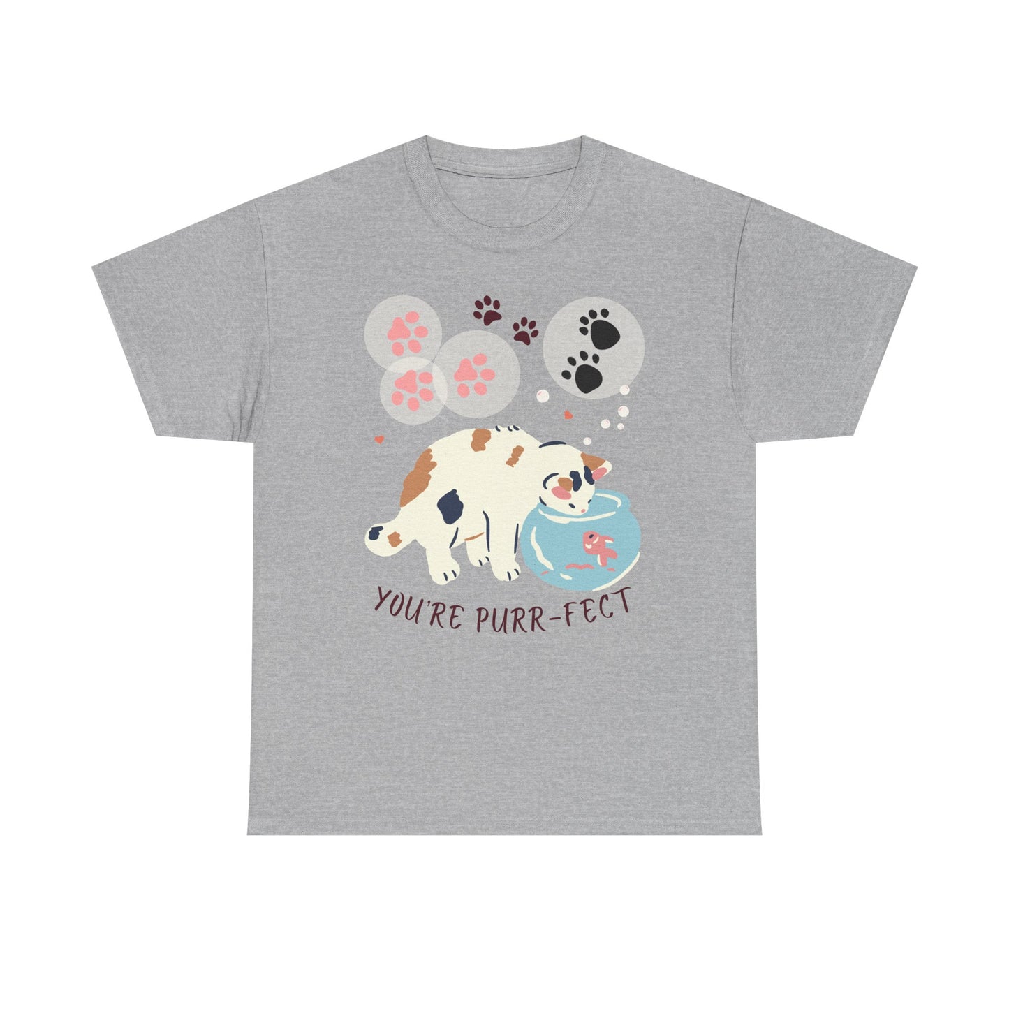 You're Purr-Fect Cat Lover Tee - Unisex Heavy Cotton Shirt