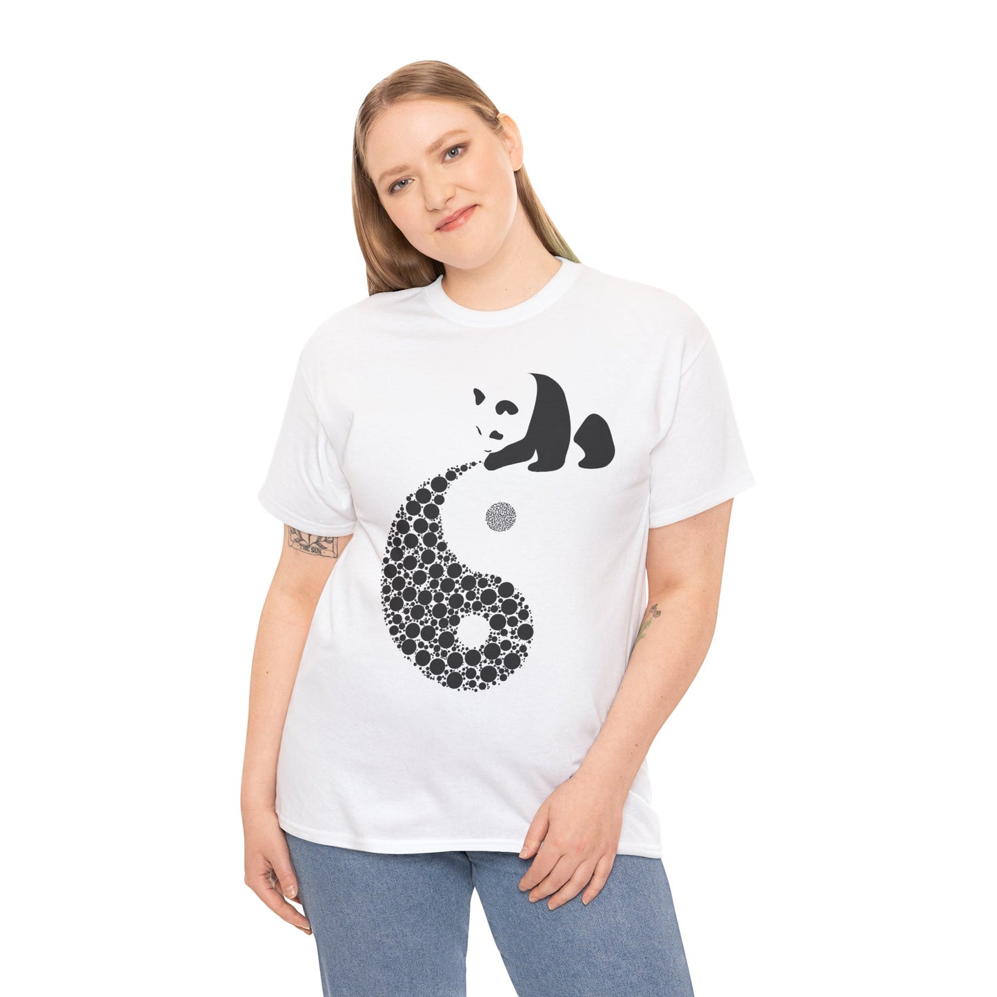 Panda Yin Yang Unisex Heavy Cotton Tee